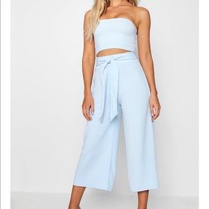 Boohoo tie waist culotte co-ord set